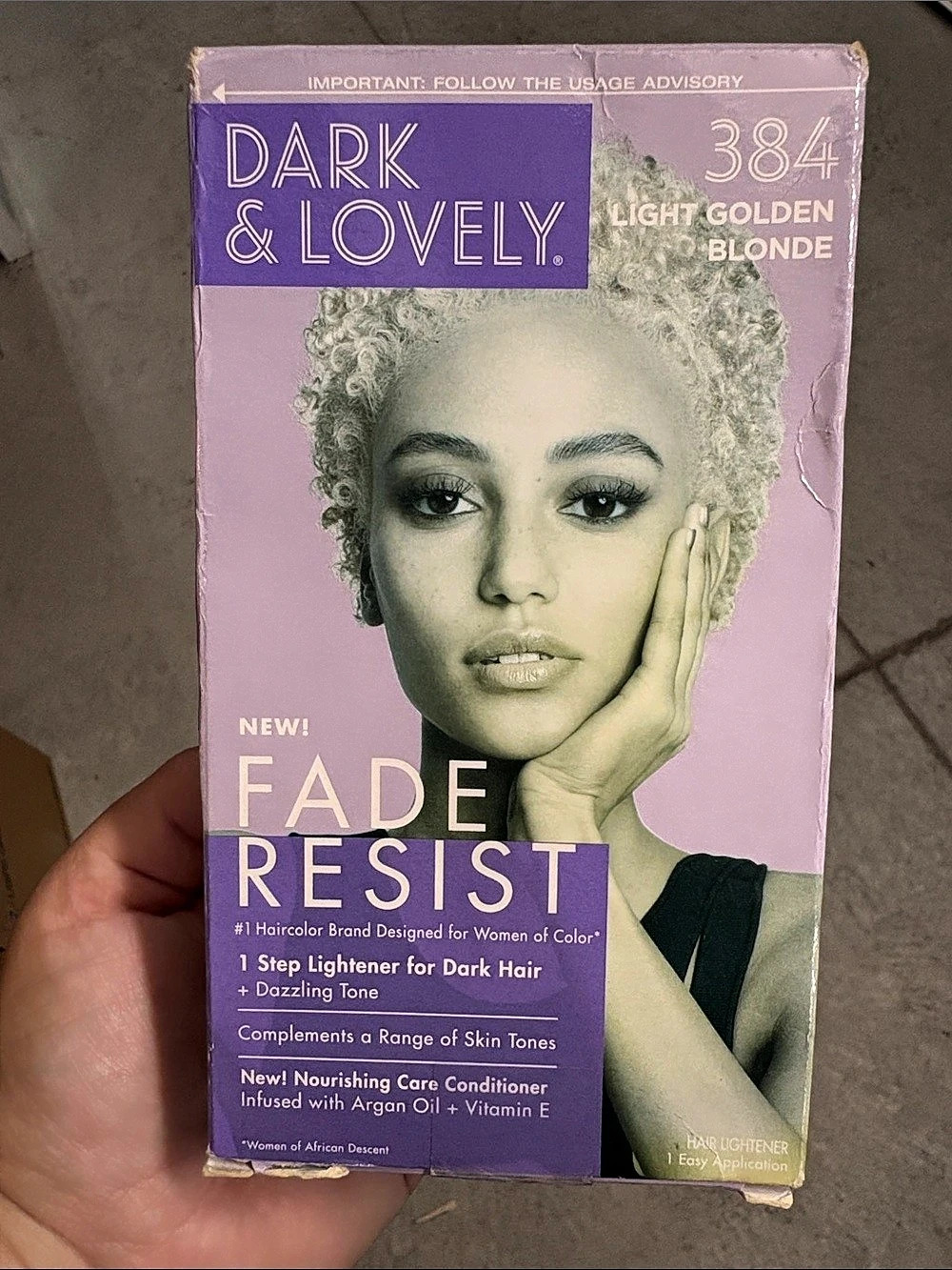 Dark & Lovely Fade Resist Hair Color 384 Light Golden Blonde